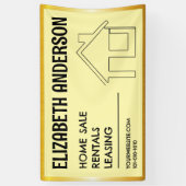 Custom Home Sale Commerciële verhuur en lease Spandoek (Verticaal)