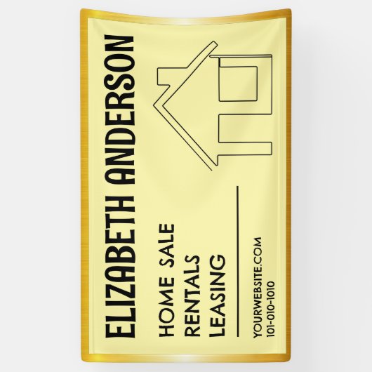 Custom Home Sale Commerciële verhuur en lease Spandoek (Verticaal)