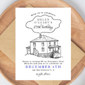 Custom Home Tekening Verjaardag Drop In Kaart