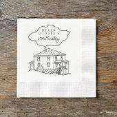 Custom Home Tekening Verjaardag Drop In Servet