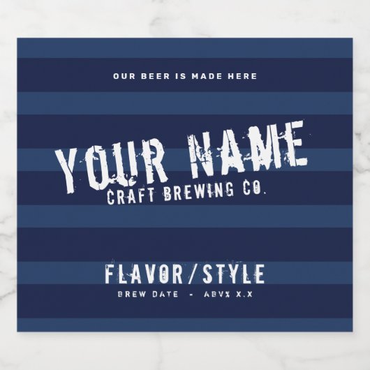 Custom Homebrew Craft Beer Label Stickers (Enkel label)