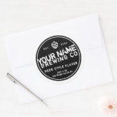 Custom Homebrew Flessenlabels - Voeg je eigen woor Ronde Sticker (Envelop)