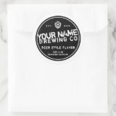 Custom Homebrew Flessenlabels - Voeg je eigen woor Ronde Sticker (Tas)
