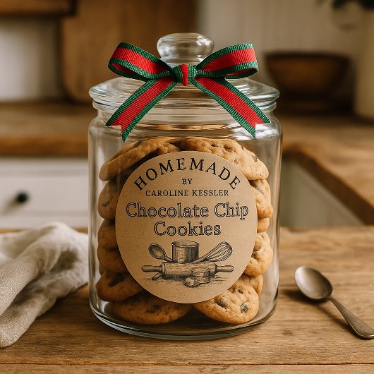 Custom Homemade Chocolate Chip Cookies Label Sheet