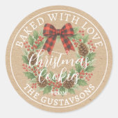 Custom Homemade Christmas Cookies Label Sheet (Voorkant)