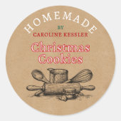 Custom Homemade Christmas Cookies Label Sheet (Voorkant)