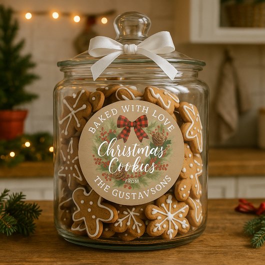 Custom Homemade Christmas Cookies Label Sheet