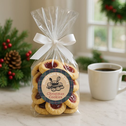 Custom Homemade Christmas Cookies Label Sheet