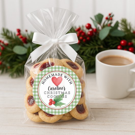 Custom Homemade Christmas Cookies Label Sheet