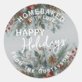 Custom Homemade Christmas Cookies Label Sheet (Voorkant)