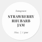 Custom Homemade Food Jar Label (Voorkant)