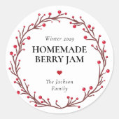 Custom Homemade Holiday Jam Label (Voorkant)