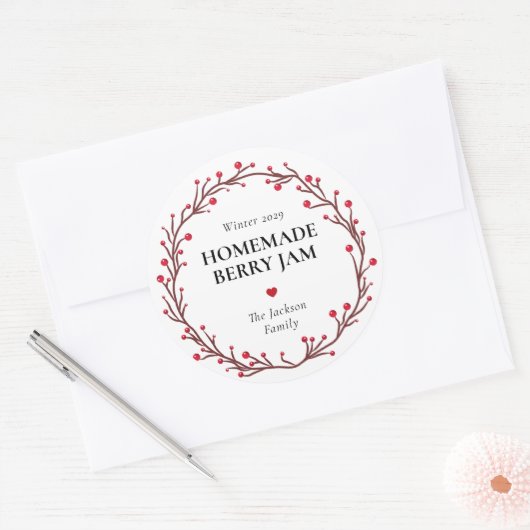 Custom Homemade Holiday Jam Label (Envelop)