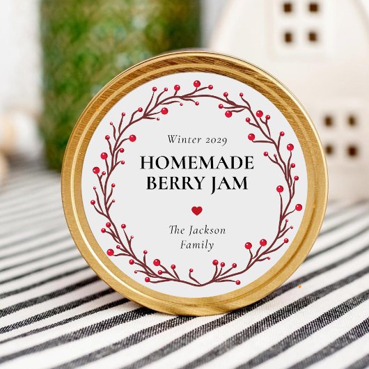 Custom Homemade Holiday Jam Label