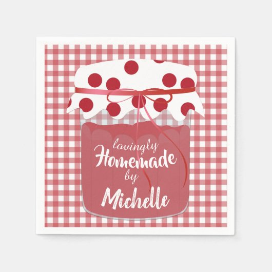 Custom Homemade Jam and Gingham Servet (Voorkant)