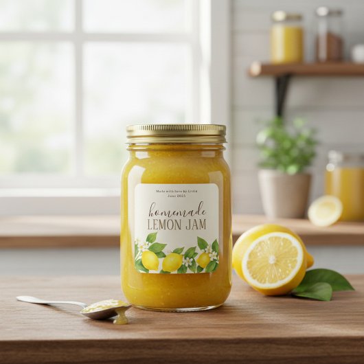 Custom Homemade Lemon Jam Label