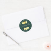 Custom Homemade Limoncello Dark Green Ronde Sticker (Envelop)