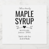 custom homemade maple syrup wedding favor likeurfles etiket (Enkel label)