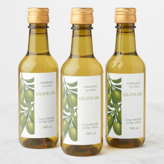 Custom Homemade Olive Oil Label Wijn Etiket (Flessen)