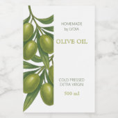 Custom Homemade Olive Oil Label Wijn Etiket (Enkel label)