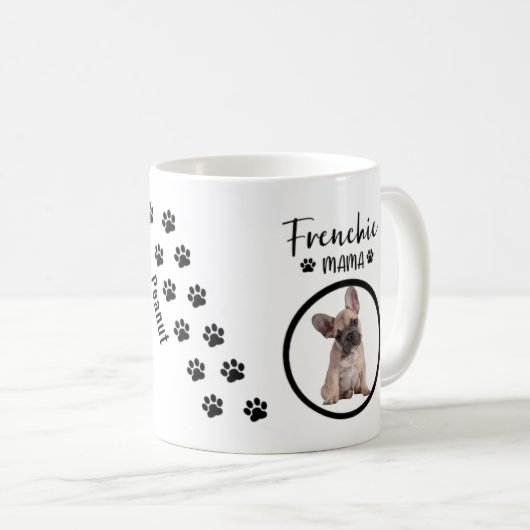 Custom Hond Foto Frenchie Mam Koffiemok (Voorkant rechts)