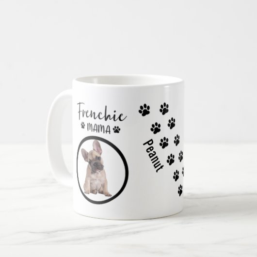 Custom Hond Foto Frenchie Mam Koffiemok (Voorkant links)