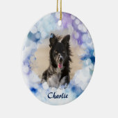 Custom Hond Foto Kerstmis Ornament (Rechts)