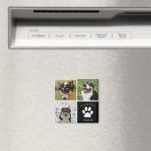 Custom Hond Foto Memorial Collage Keepsake Gift Magneet (Insitu (Vaatwasser))