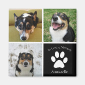 Custom Hond Foto Memorial Collage Keepsake Gift Magneet (Voorkant)