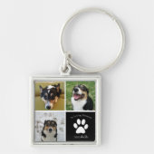 Custom Hond Foto Memorial Collage Keepsake Gift Sleutelhanger (Voorkant)