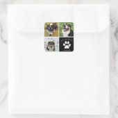 Custom Hond Foto Memorial Collage Pet Keepsake Vierkante Sticker (Tas)