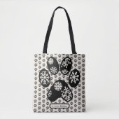 Custom HONDENRAS Christmas Paw Snowflake Snow Tote Bag (Voorkant)
