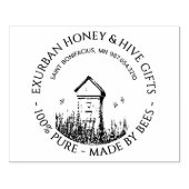 Custom Honey Apiary Stamp met Hive en Bijen Rubberstempel (Afrduk)
