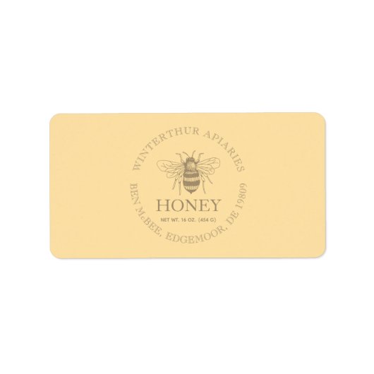Custom Honey Business Promotional Etiket (Voorkant)