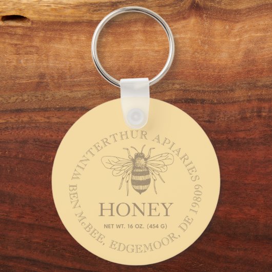 Custom Honey Business Promotional Sleutelhanger (Voorkant)