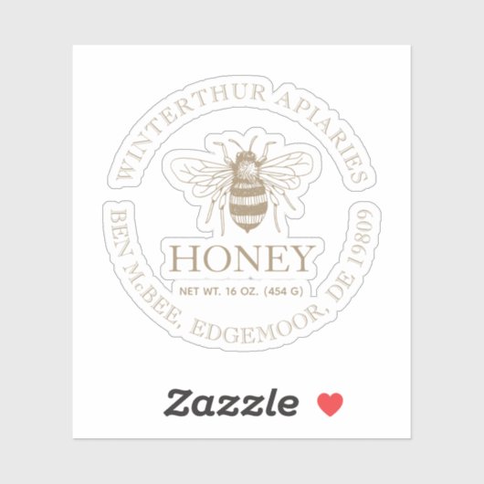Custom Honey Business Promotional Sticker (Vel)