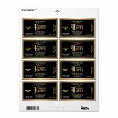 Custom Honey Hex Jar label voor 12oz hex potten (Full Sheet)