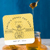 Custom Honey Jar Label | Beekeeper Farm Style