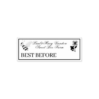 Custom Honey Stamp Durability Date Zelfinktende Stempel