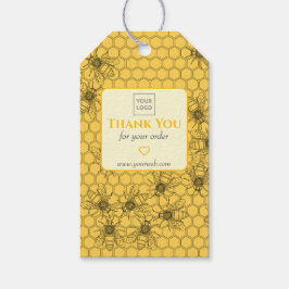 Custom Honeybee “Thank You” Tag for Honey Products Cadeaulabel