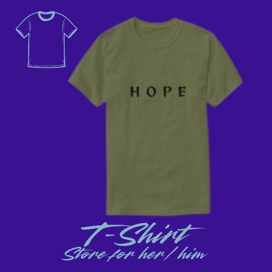 Custom Hope Typografie Mannen T-shirt