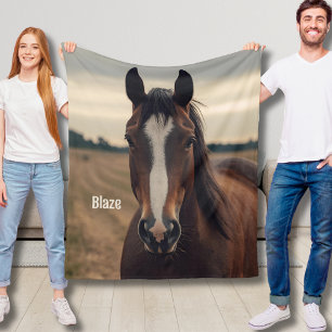 Custom Horse Lover Fleece Dekens Cowgirl Gifts