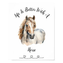 Custom Horse Waterverf Wall Art Poster