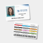 Custom Hospital Employee Photo ID Badge (Voor- en achterkant)