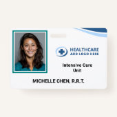 Custom Hospital Employee Photo ID Badge (Voorkant)