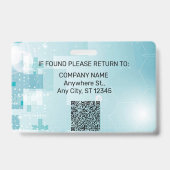 Custom Hospital Medical Employee Photo ID Badge (Back)