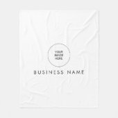 Custom Hostel Motel Hotel Logo Hier Elegant Eenvou Fleece Deken (Voorkant)