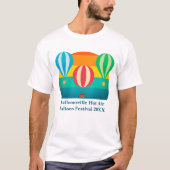 Custom Hot Air Ballon Festival Cute Sunrise T-shirt (Voorkant)