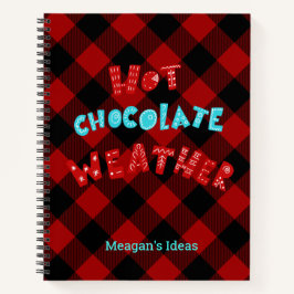 Custom Hot Chocolate Weer Red Buffalo Plaid Notitieboek