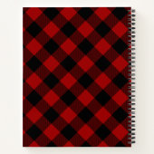 Custom Hot Chocolate Weer Red Buffalo Plaid Notitieboek (Achterkant)